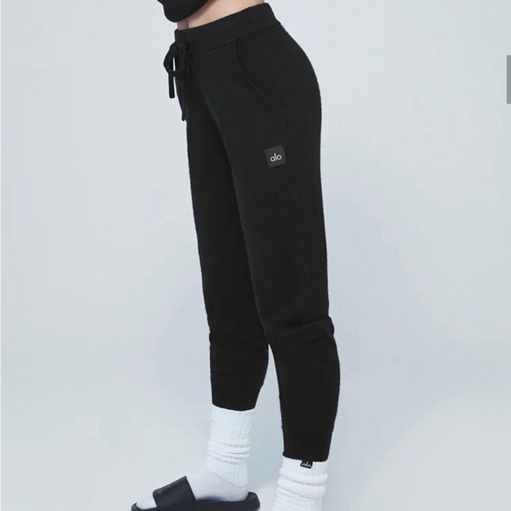 ALO Yoga High-Waist Cashmere Jet Set Pant (Sz Small / Black) - Never Worn!
